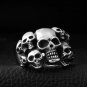 Skull Cool Man Ring 316L Stainless Steel Steam Ram Men Punk Rings Gothic Bands