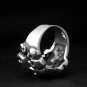 Skull Cool Man Ring 316L Stainless Steel Steam Ram Men Punk Rings Gothic Bands