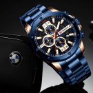 CURREN Men Watches Stainless Steel Wristwatch Male Chronograph Quartz Watch Gift