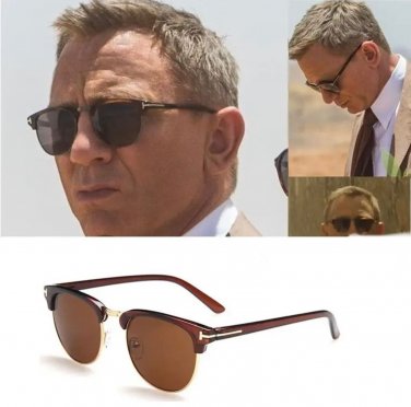 Tom Ford James Bond Sunglasses James Bond Sunglasses Men Square Men  Sunglasses Frame color A Lenses Color Leopard v tea