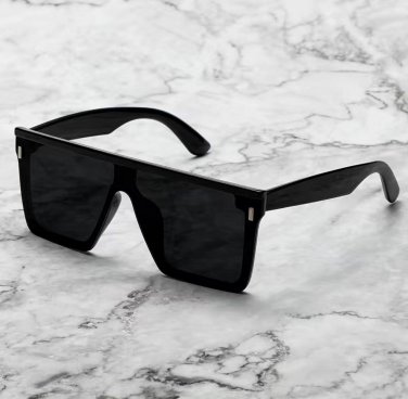 Men's Full Oversized Flat Frame Square Sunglasses
