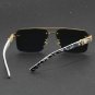 Men's Stylish Half Frame Square Cut Beam UV Protection Sunglasses