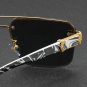 Men's Stylish Half Frame Square Cut Beam UV Protection Sunglasses