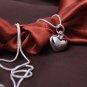 925 Sterling Silver Solid Small Heart Pendant Necklace 16-30 Inch Snake Chain