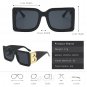 2022 Fashion Oversized The Letter B  Square Luxury Trend Sunglasses Women Men Re
