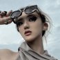 Steampunk Rectangle Sunglasses for Women New Small Frames Punk Snake Sun Glasses