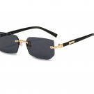 Rimless Sunglasses Rectangle Fashion Metal Shades Eyeglasses Small Sun Glasses