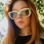 Colorful Square Sunglasses Women Wide Glasses Legs Men Travel Shades Male Female