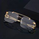Top Bar Fashion Aviator Sunglasses For Women Men Rimless Glasses Hollow Out