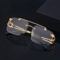 Top Bar Fashion Aviator Sunglasses For Women Men Rimless Glasses Hollow Out