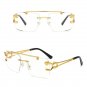 Top Bar Fashion Aviator Sunglasses For Women Men Rimless Glasses Hollow Out