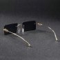 Men's Rectangle Lenses Rimless Fashion Sunglasses