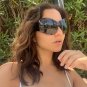 New Steampunk Oversized Sunglasses for Women Trends Punk Y2k Sun Glasses Goggle