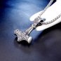 MENDEL Mens Stainless Steel Norse Viking Thors Hammer Mjolnir Pendant Necklace