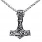 MENDEL Mens Stainless Steel Norse Viking Thors Hammer Mjolnir Pendant Necklace