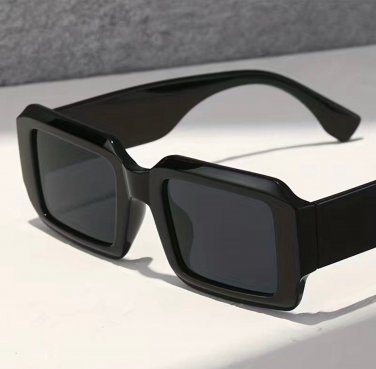 Y2K Rectangle Frame Fashion Sunglasses For Women Men Hiphop Anti Glare Glasses