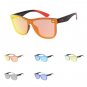 Mens Womens Mirrored Rimless Color Lens Reflective Retro Vintage Flat Sunglasses