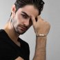 New Classic Simple Men Bracelet Open Adjustable Glossy Stainless Steel Bracelet