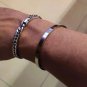 New Classic Simple Men Bracelet Open Adjustable Glossy Stainless Steel Bracelet