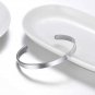 New Classic Simple Men Bracelet Open Adjustable Glossy Stainless Steel Bracelet