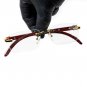 Vintage Clear Men's Woodgrain Rimless Gold Frame Retro Hip Hop Fashion Glasses