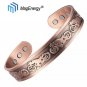 CHUNKY 100% COPPER BIKER MOTORCYCLE MAGNETIC BANGLE BRACELET SIZE-XL MEN CB41C