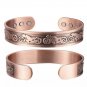 CHUNKY 100% COPPER BIKER MOTORCYCLE MAGNETIC BANGLE BRACELET SIZE-XL MEN CB41C