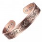 CHUNKY 100% COPPER BIKER MOTORCYCLE MAGNETIC BANGLE BRACELET SIZE-XL MEN CB41C