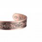 CHUNKY 100% COPPER BIKER MOTORCYCLE MAGNETIC BANGLE BRACELET SIZE-XL MEN CB41C