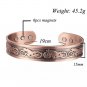 CHUNKY 100% COPPER BIKER MOTORCYCLE MAGNETIC BANGLE BRACELET SIZE-XL MEN CB41C