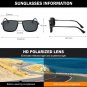 Men's Vintage UV400 Protection Steampunk Polarized Rectangular Sunglasses