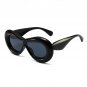 New Inflated Oval Frame Sunglasses For Women Men Fashion Candy Color Thick Frame