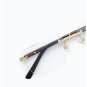 Vintage Men's Rimless Gold Frame Retro Hip Hop Luxury Wood Clear Lens Glasses