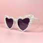 Fashion Retro Heart-Shaped Imitation Pearl Frame Sunglasses UV400 Women Cat Eye