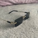 Rimless Sunglasses Rectangle Fashion Popular Women Men Shades Small Square Sun G