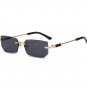 Rimless Sunglasses Rectangle Fashion Popular Women Men Shades Small Square Sun G