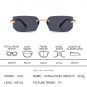 Rimless Sunglasses Rectangle Fashion Popular Women Men Shades Small Square Sun G
