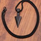 Hip Hop Vintage Men Arrow Necklace Delicate Triangle Spearhead Arrowhead Pendant