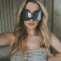 Oversized Punk Goggle Sunglasses Women Men Luxury Brand Designer Y2K Silver