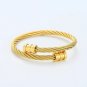 Hip Hop Stainless Steel Men Bangle Bracelet Titanium Adjustable Open Cuff Charm