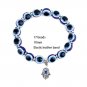 Blue Evil Eye Bracelet Hand of Fatima Turkey Thousand Eyes Wish Handmade Women's