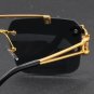 UV400 Retro Rimless Sunglasses For Men Steampunk Outdoor Cycling Sunglasses