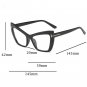 Women Oversized Cat Eye Blue Light Glasses Frames Vintage Style Old-School Black