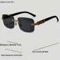 New Wooden Pattern Leopard Head Artificial Diamond Cut Edge Sunglasses Retro