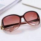 Round Frame Fashion Sunglasses For Women Gradient Lens Metal Fox Decor Glasses C