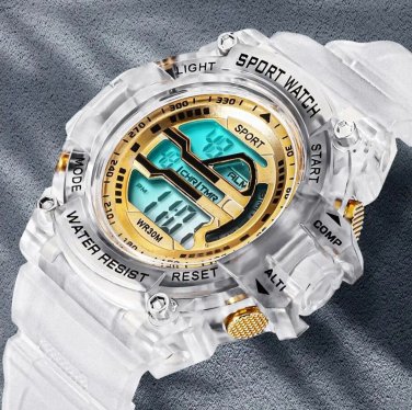 Mens LED Digital Watches Luminous Fashion Sport Waterproof Watches For Man Date
