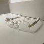 Clear Rectangle Lens Glasses For Women Men Metal Hinge Graphic Temple Glasses