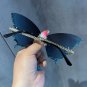 Luxury Diamond Butterfly Sunglasses Women Brand y2k Vintage Rimless Oversized