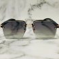 Mens CLASSY Elegant Sophisticated Retro SUN GLASSES Gold Metal Faux Wooden Frame