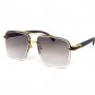 Mens CLASSY Elegant Sophisticated Retro SUN GLASSES Gold Metal Faux Wooden Frame